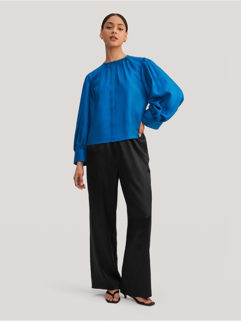 Lilysilk Citron Silk Relaxed Pants 100% Mulberry Silk Size 4